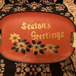Vintage Funky  Holiday Tray 
