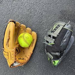 2 Right Handed Medium Size Gloves