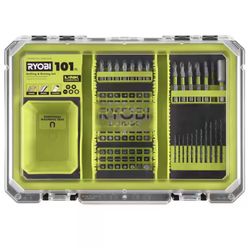 RYOBI Drill & Drive Set (101-Piece) with Mag Tray, Tool Inserts, and LINK Low-Profile SlotBox Organizer=Ryb-506