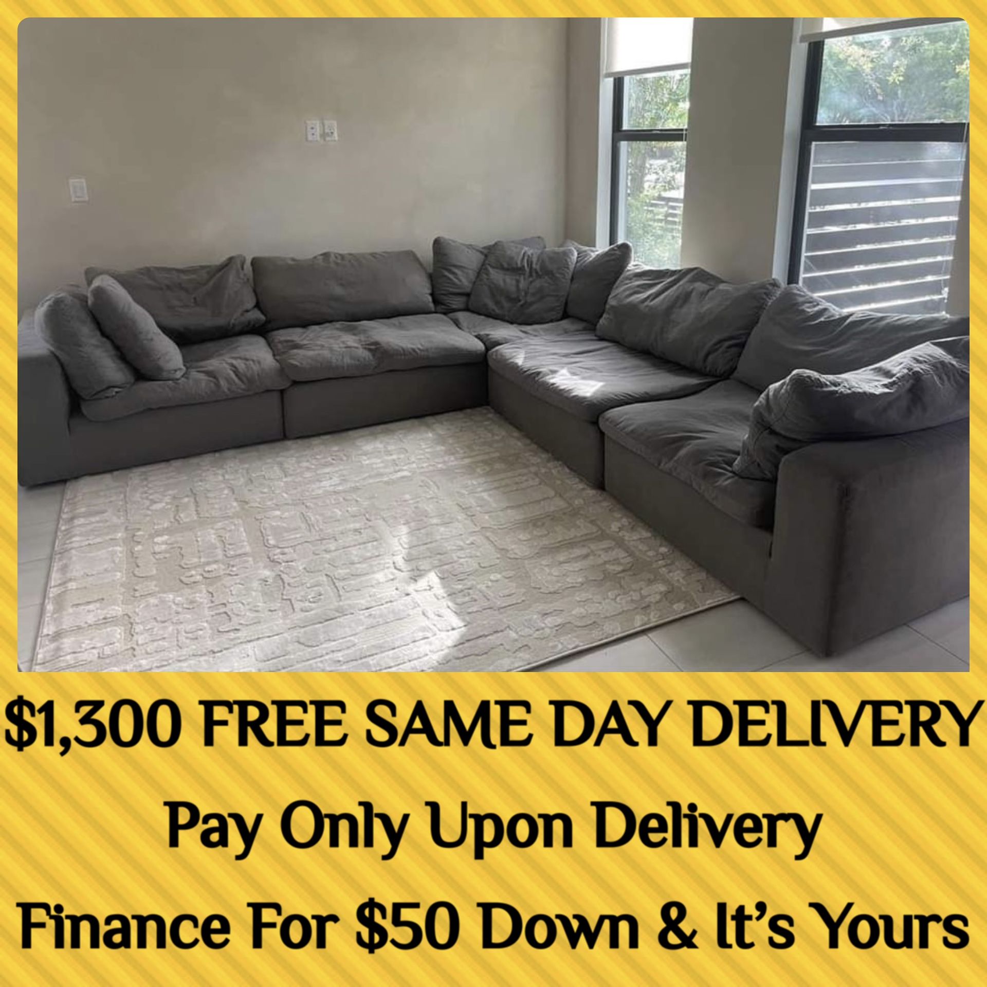 sectional sectionals gray grey cloud couch couches sofa sofas