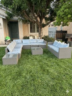 13 piece large outdoor patio furniture sofa set