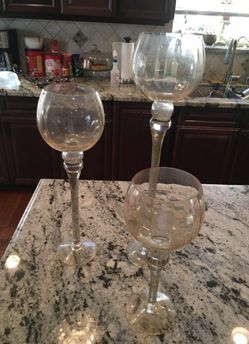 Glass candle holder