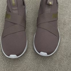 Bobs by Skechers slip on athletic shoes. Black with pink/nude accent. Women's size 7. New in box. Retails for $80