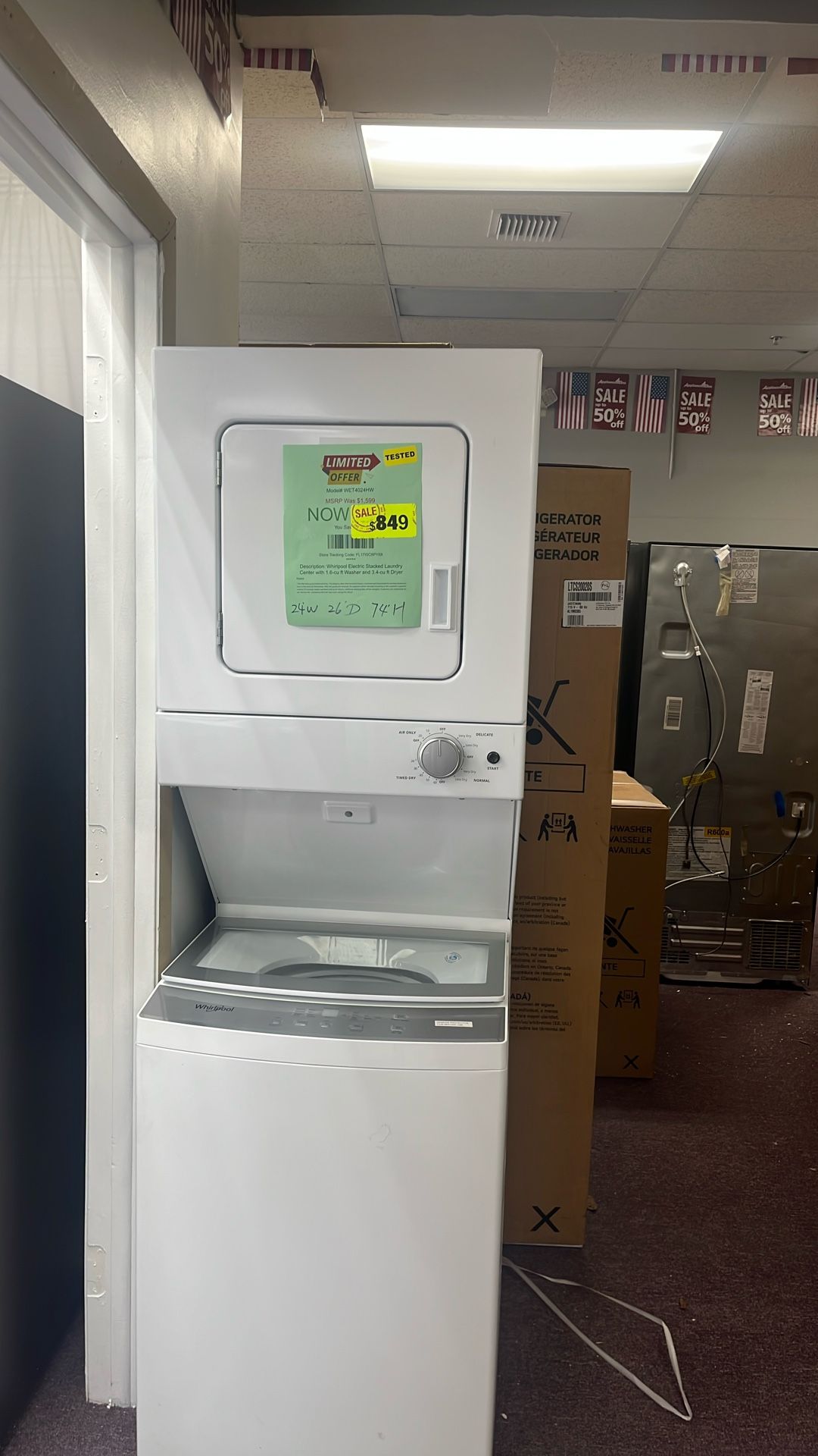 Stackable Washer And Dryer 24” In Lavadora Y Secadora Nueva
