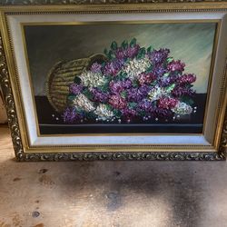 Impasto Lilacs It Was Aprased In 1971 Dias Is The Painter