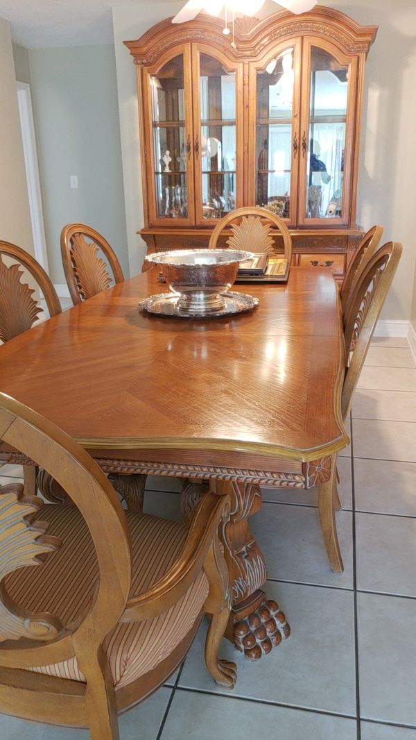 Solid Oak Dining Room Curio Buffet Heavy For In Naples Fl Solid Oak Dining Room Curio Buffet Heavy