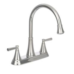 Cantara High-Arc 2-Handle Standard Kitchen Faucet with Side Sprayer in Polished Chrome by  Pfister