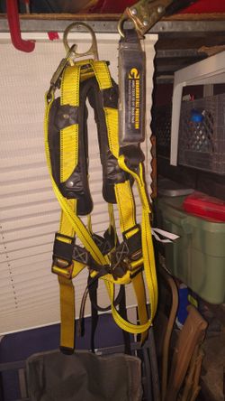 Guardian fall protection harness and tether lanyard