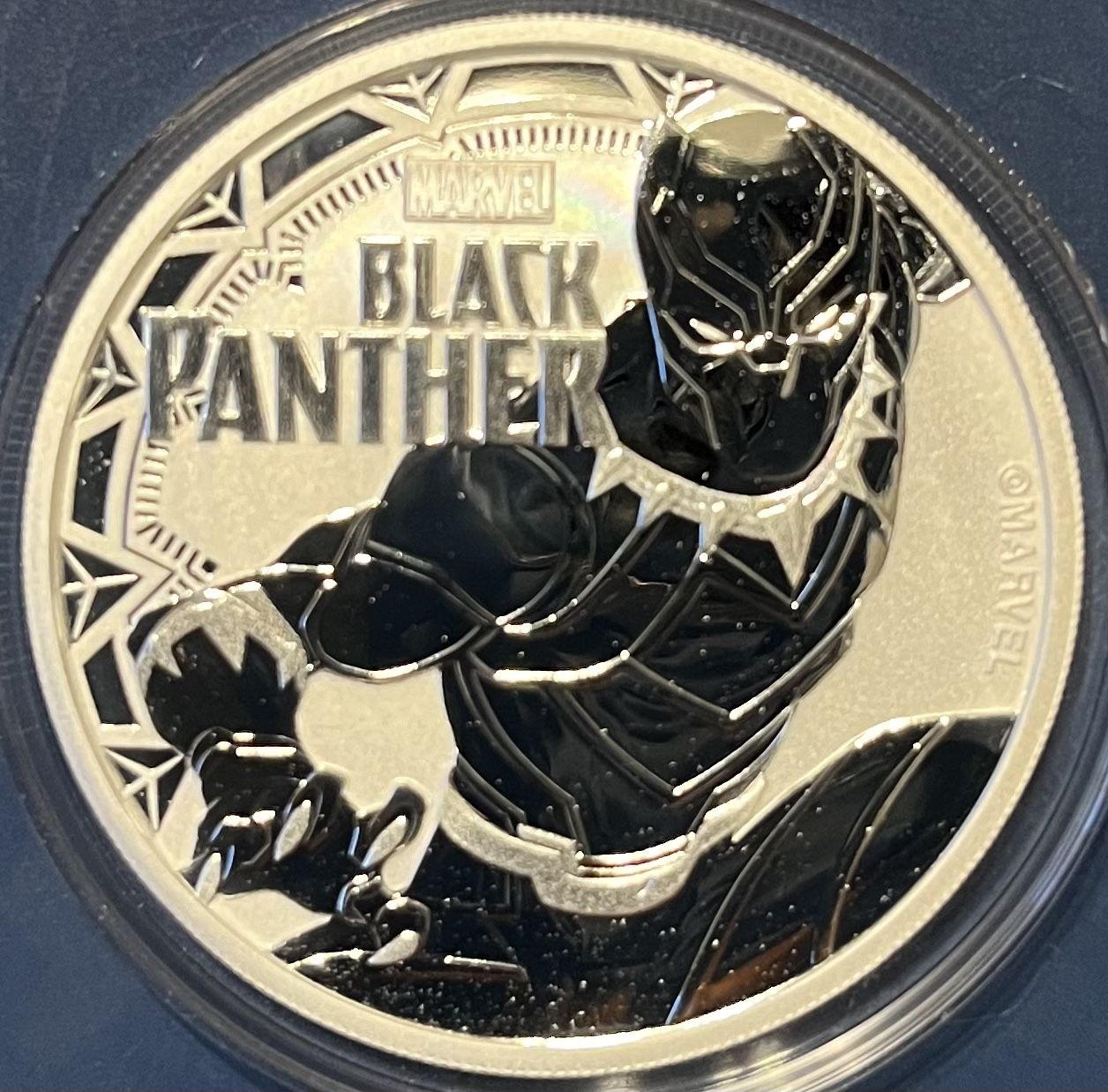 1 OZ Silver Marvel Series Black Panther .999 Silver Coin Mint