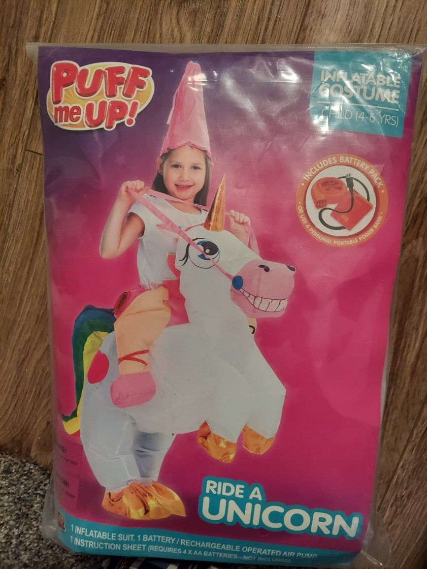 Unicorn Costume 4-6 Yr Olds