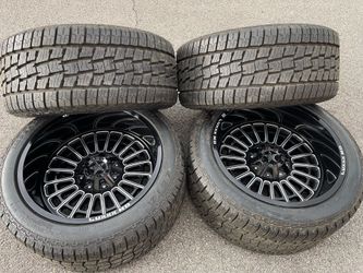 22x12 INCH HD LUXXX OFF-ROAD RIMS  6 LUG UNIVERSAL FITS CHEVY, FORD, NISSAN, NEW DODGE RAM AND NEW TUNDRA NEW TIRES  33x12.50R22 LT   PRICE NEGOTIABLE