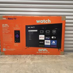 Hd397 55” Onn smart 4k led Uhd tv floor model
