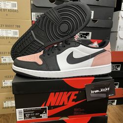 New* Nike Air JORDAN 1 Retro Low OG "Bleached Coral" MENS Size 12.5 US - OG All DS