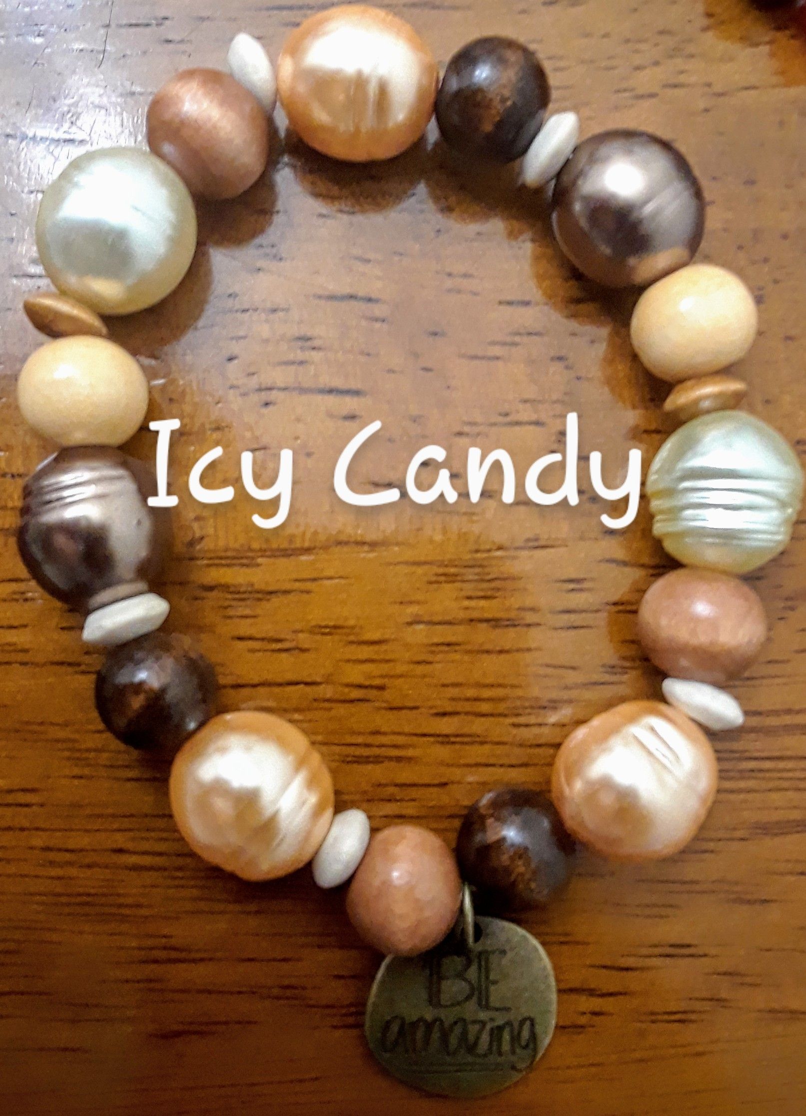 Icy Candy chocolate Bead Bracelet