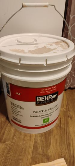 Just under 5 gallons of paint and more