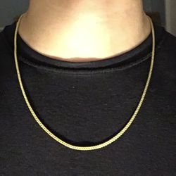 Gold Chain Franco 22in 2mm 925 Italy 