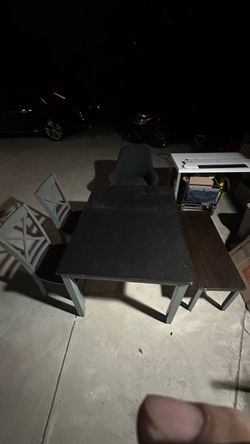 Dining Table with Chair and Bench