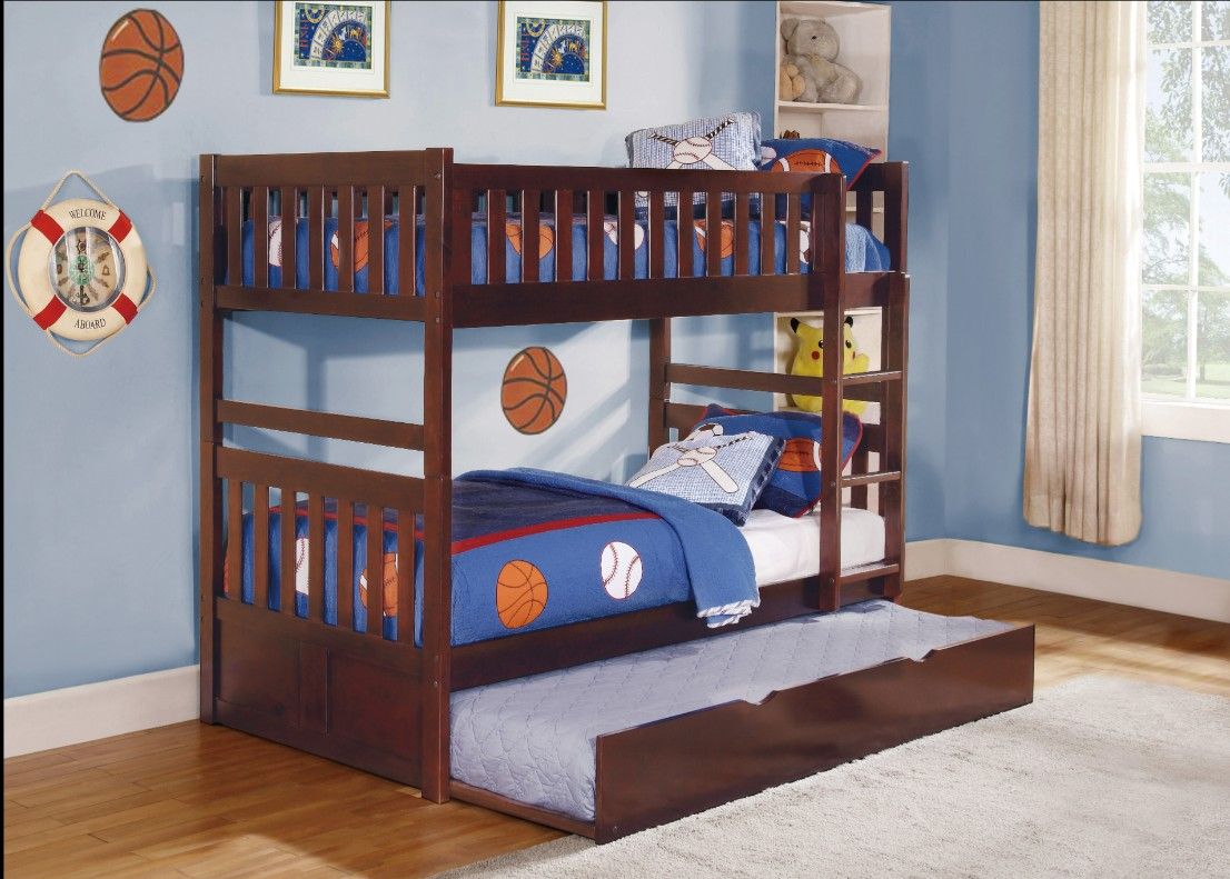 Twin/Twin Bunk Bed with Twin 💥 Best quality furniture