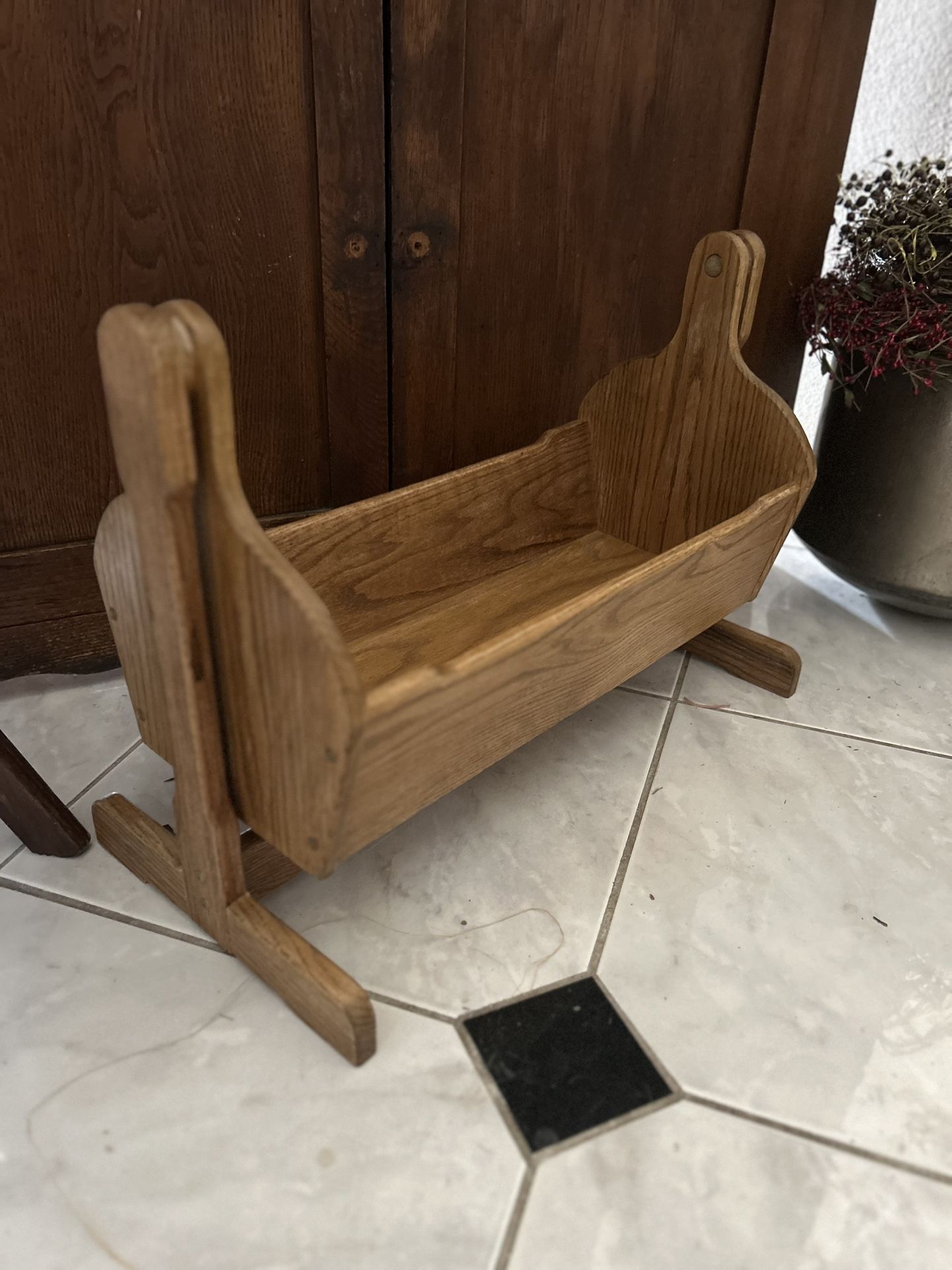 Wooden Swinging Babydoll Cradle $15