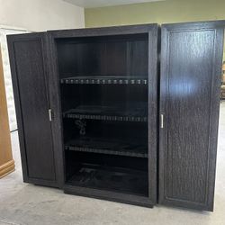 Three piece Black Entertainment center