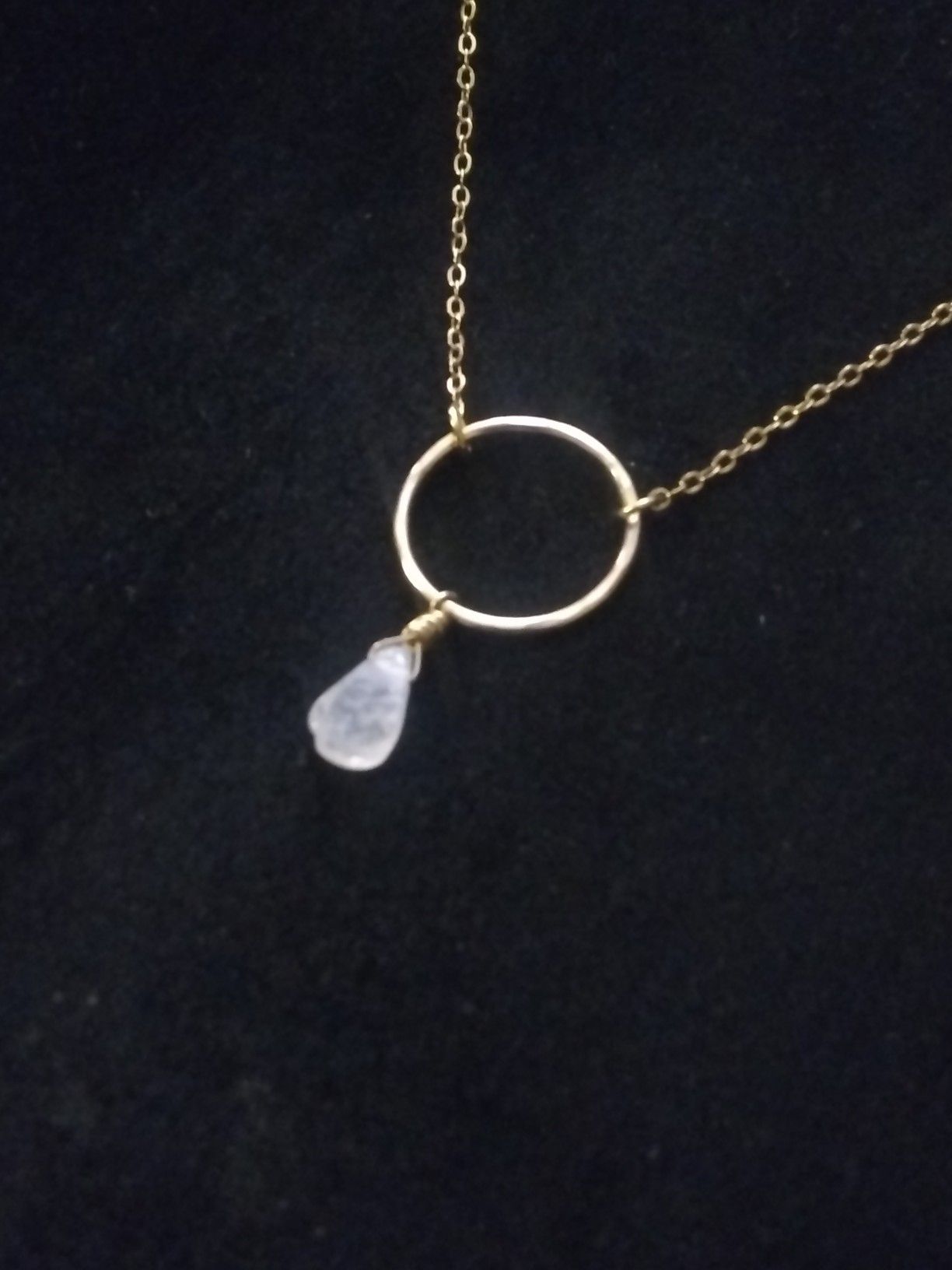 Gold Eternity Moonstone Necklace Gift