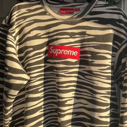 Supreme Box Logo Sm Fw22 Zebra Print