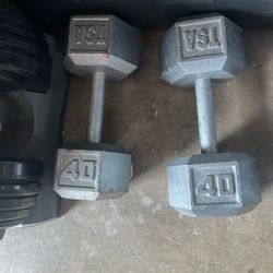40 Lbs Dumbbells- 60