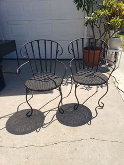 Wrought Iron Patio Chairs With Woven Rope Seat