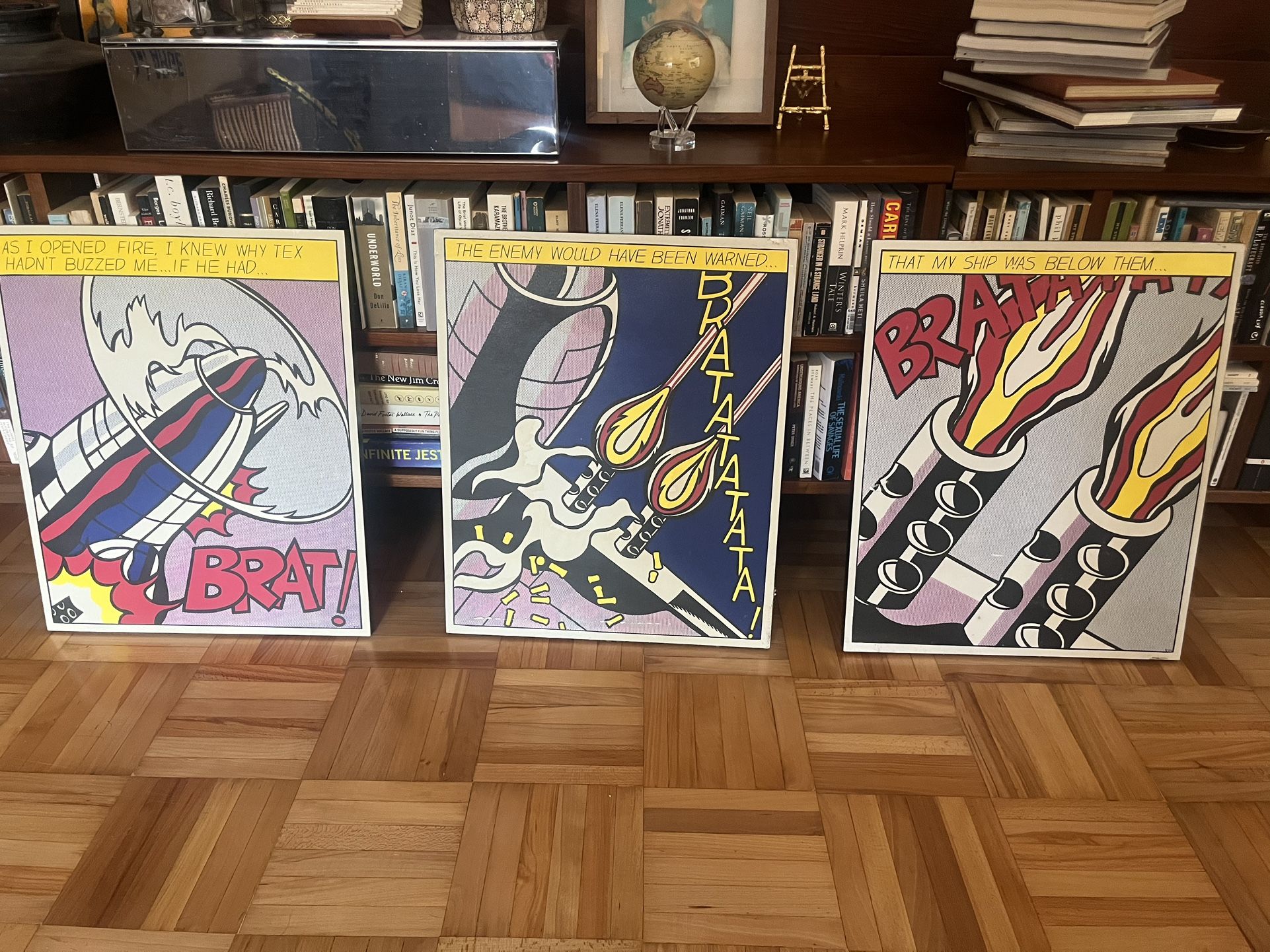 Roy Lichtenstein As I Opened Fire Triptych Wall Art