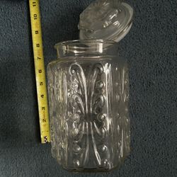 Glass Apothecary  Canister Jar Vintage