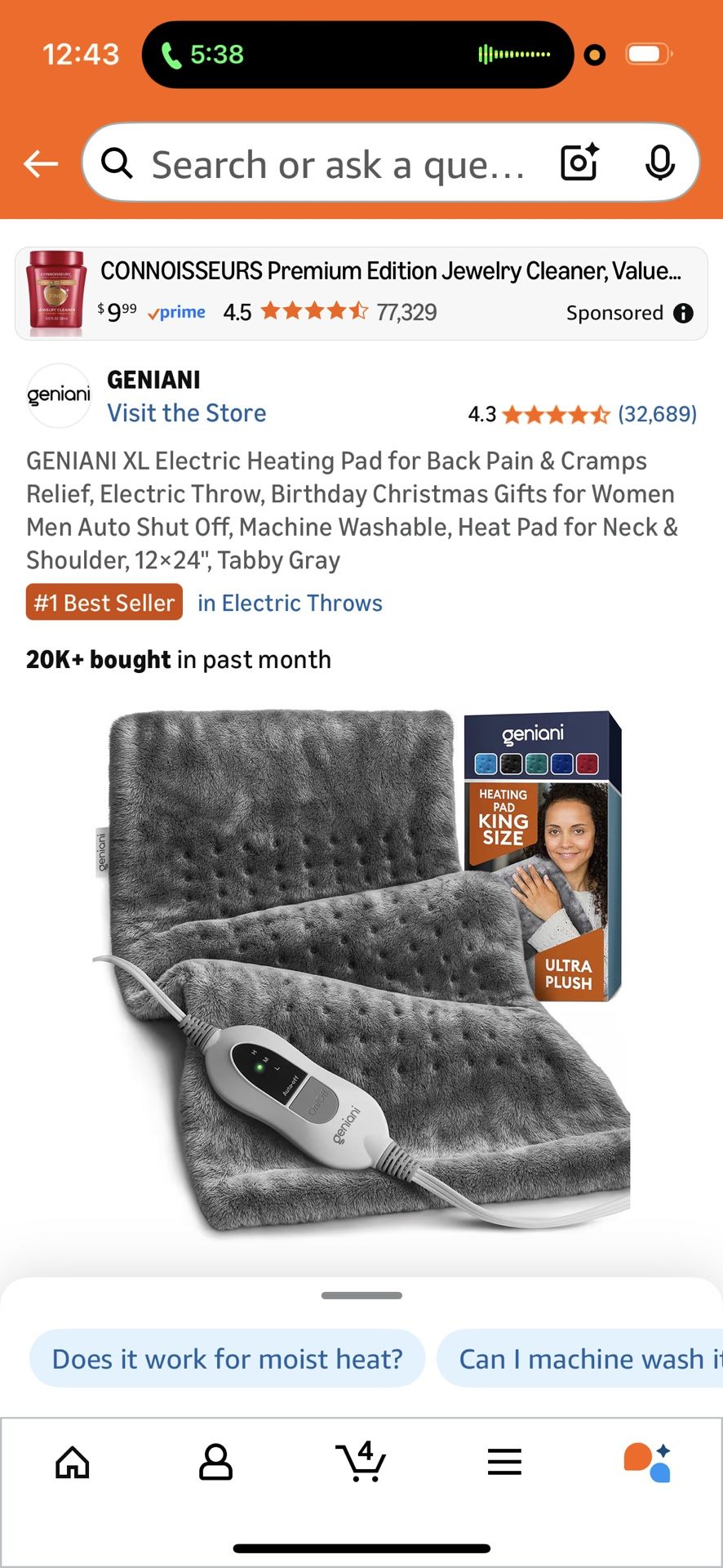 Heating Pad Size XL