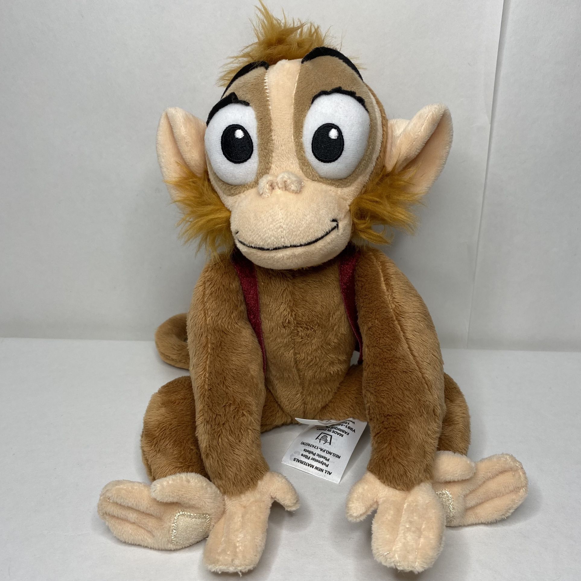 Vintage Disney Store Exclusive Abu Plush Monkey Aladdin Fasteners Hands And Feet