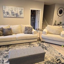 Sofa And Chair Set - Beige