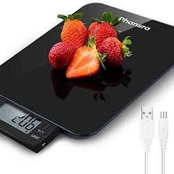 Phansra Food Scale, 22lb Rechargeable Digital Kitchen Scale with IPX5