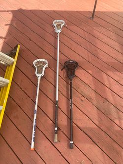 3 COMPLETE LACROSSE STICKS