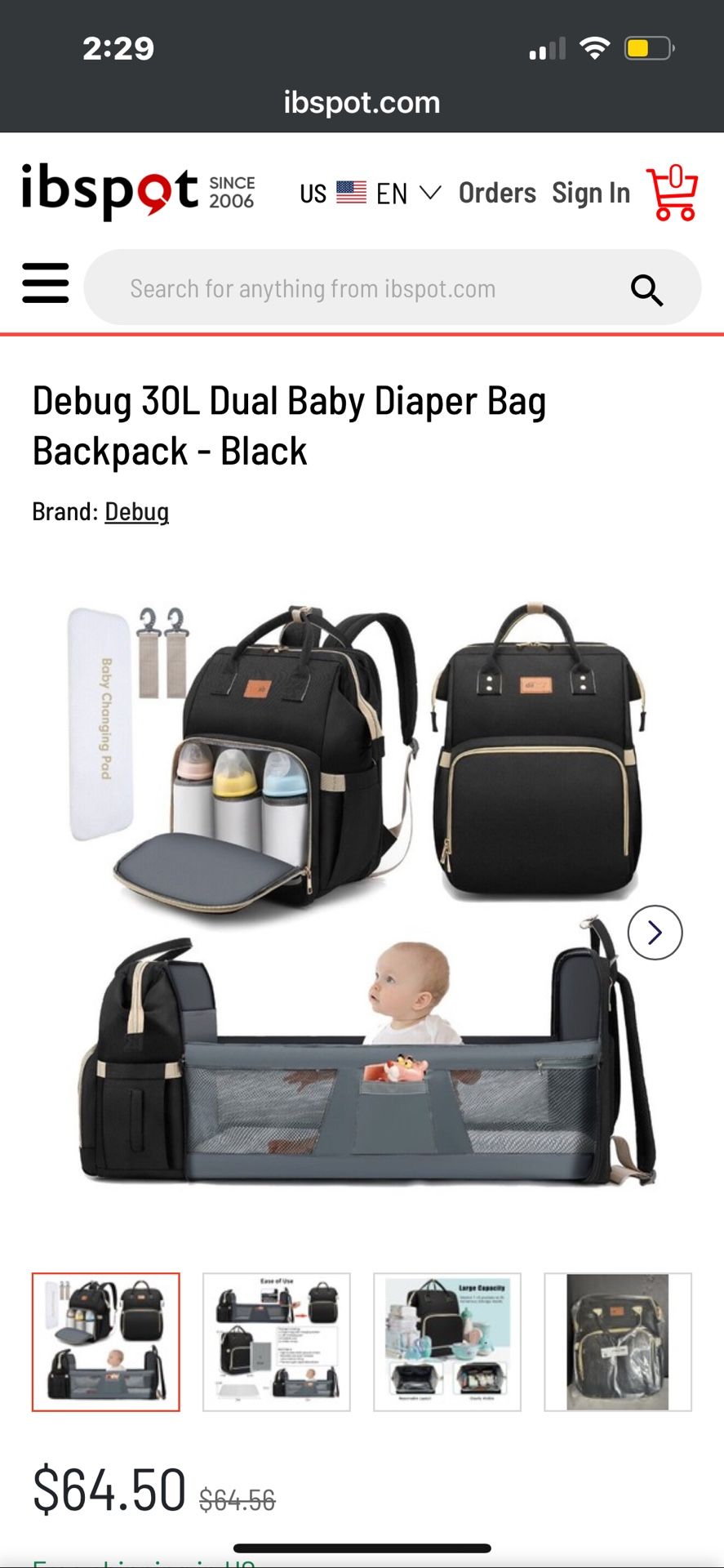 Diaper Bag W/ Changing Station