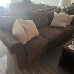 Brown Fabric Sofa Couch