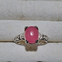 New Burmese Pink Jade Ring (9)
