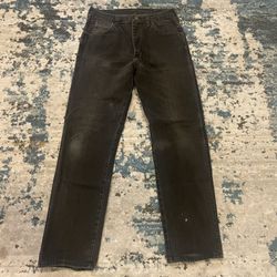 Men's Straight Fit Jeans in Charcoal Black Sz 32x32