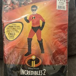 Used Child Dash Increbidles Costume Size Large Missing One Glove
