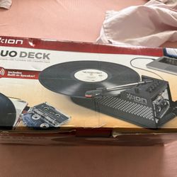 Ion Duo Deck portable USB turntable and cassette player