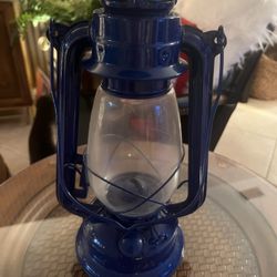 Vintage Blue Oil Lamp