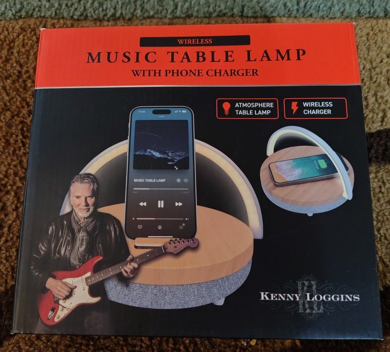 Kenny Loggins Music Table Lamp With Cell Phone Charger 