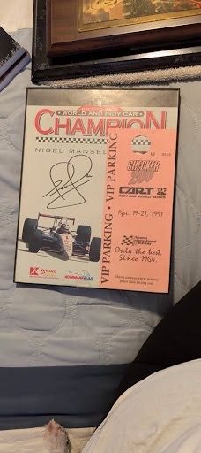 Nigel Mansell autographs