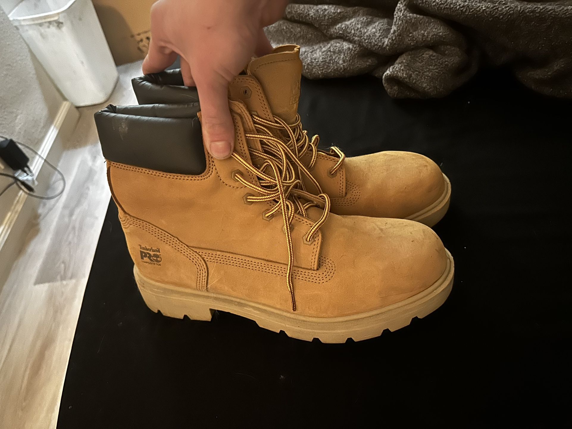 Size 11 Wheat Timberland Pros Men New Condition