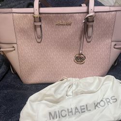 Michael Kors Pink Tote Purse With Bag 