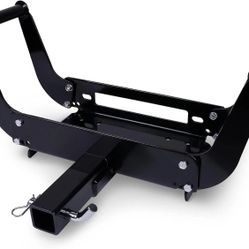 Winch Mounting Plate Bracket Foldable Cradle For Towing Trailer Off-Road