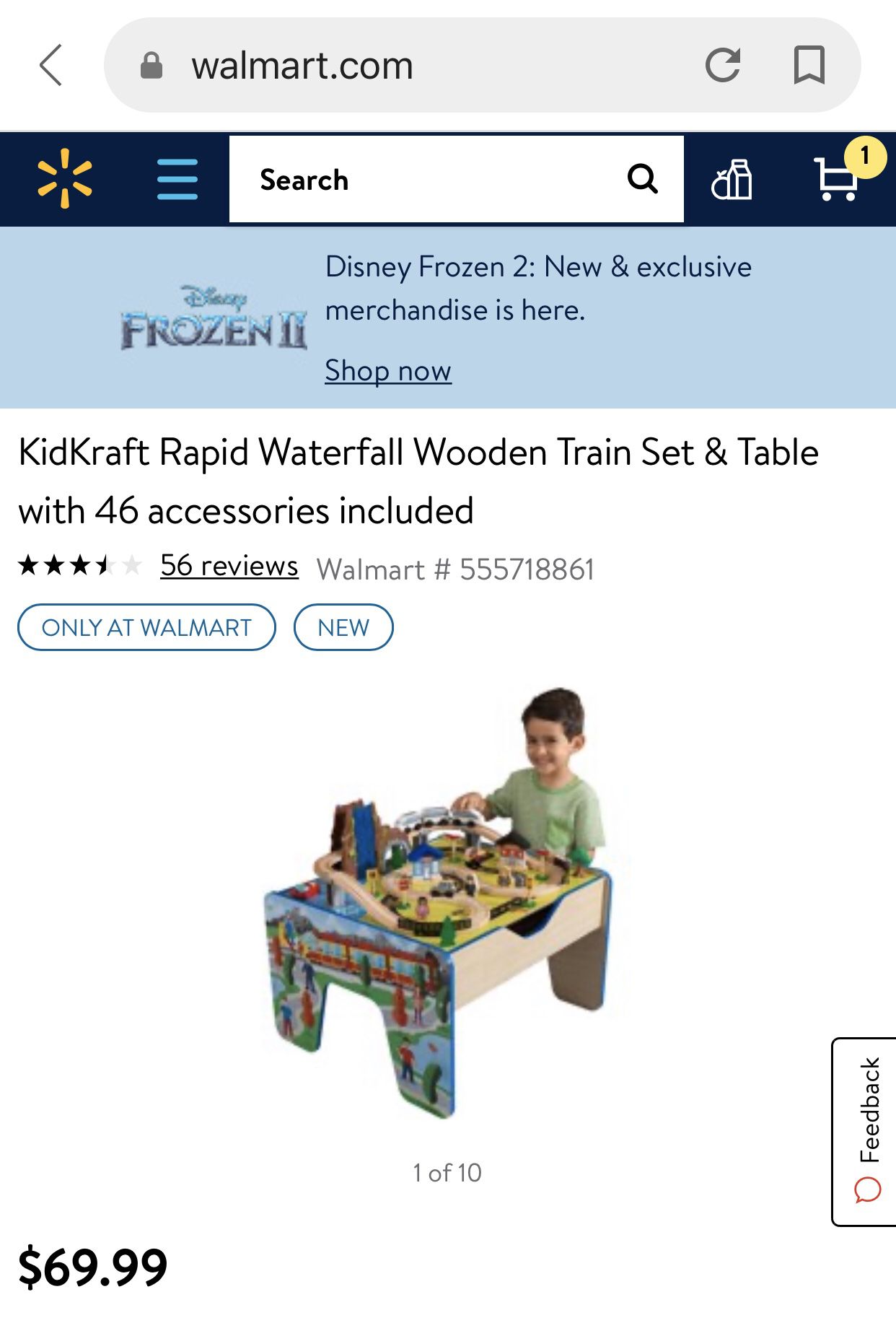 Brand NEW KidKraft: rapid waterfall wooden train set the table