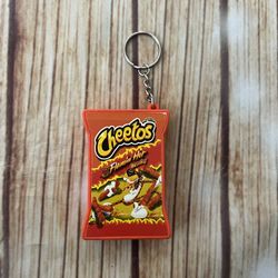 Flamin Hot Cheetos Keychain Orange for lip balm