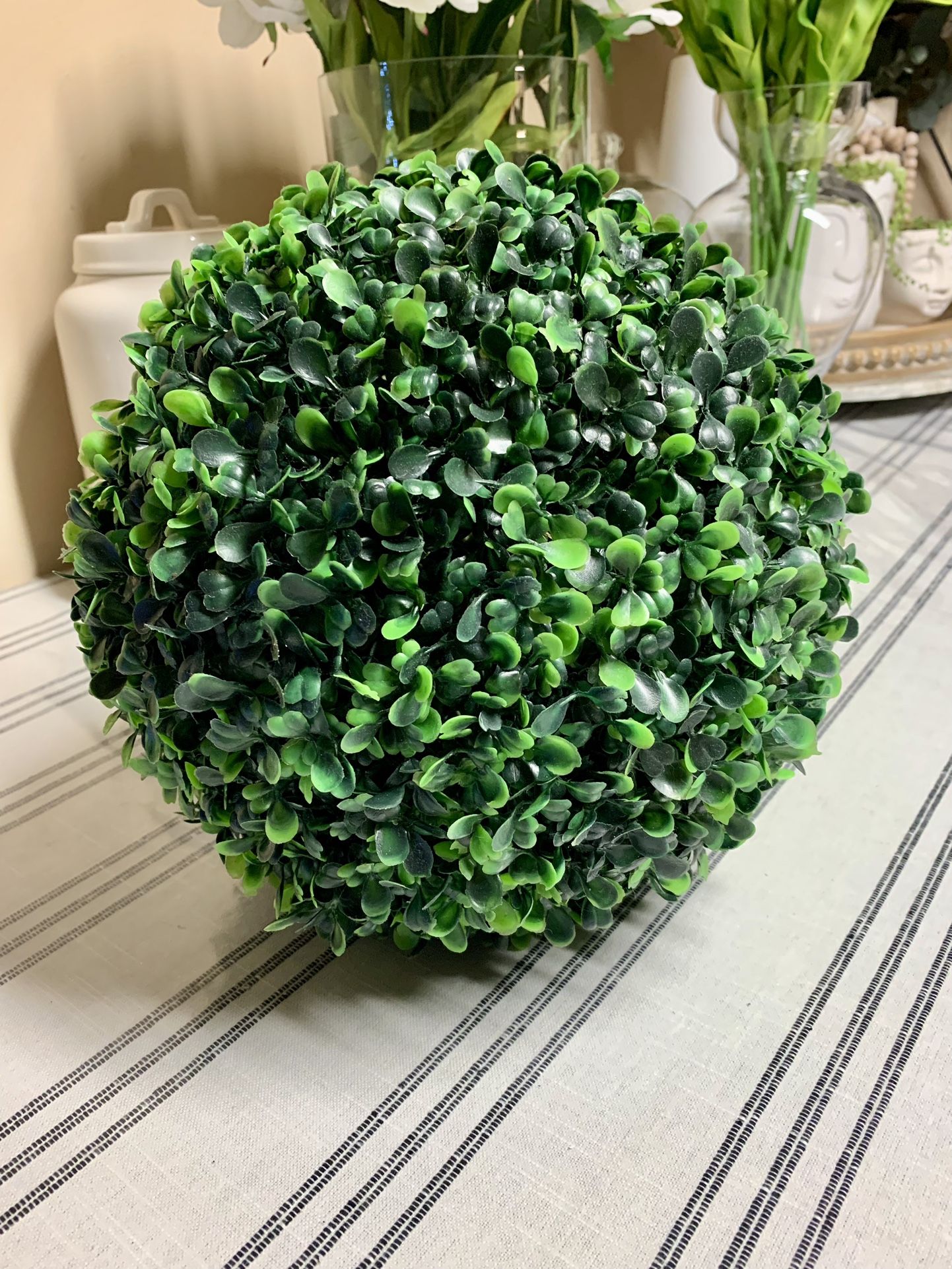 Faux Boxwood Topiary Decorative Ball